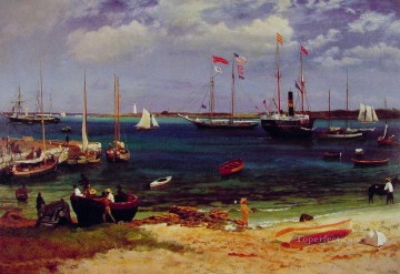 風景 Painting - ナッソー港 1877 年以降 ルミナス シースケープ アルバート ビアシュタットの風景